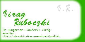 virag ruboczki business card